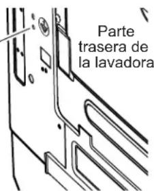 Parte trasera de la lavadora