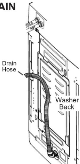 AIN COLD HOT Drain Hose Washer Back