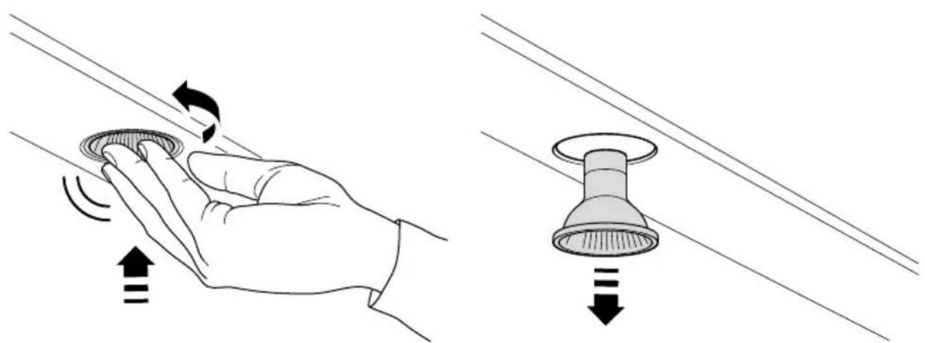 Fisher & Paykel HC30PHTX1N - Replacing the light bulb - 1