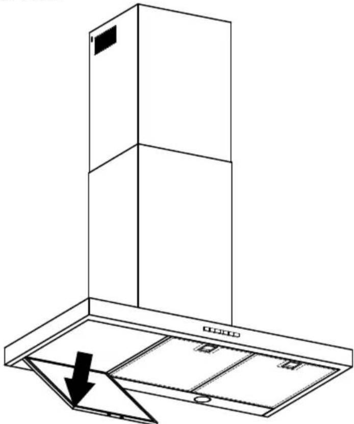 Fisher & Paykel HC30PHTX1N - Removing the aluminum filters: - 1