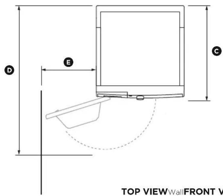 Fisher & Paykel WH2424P1 - Product dimensions - 2