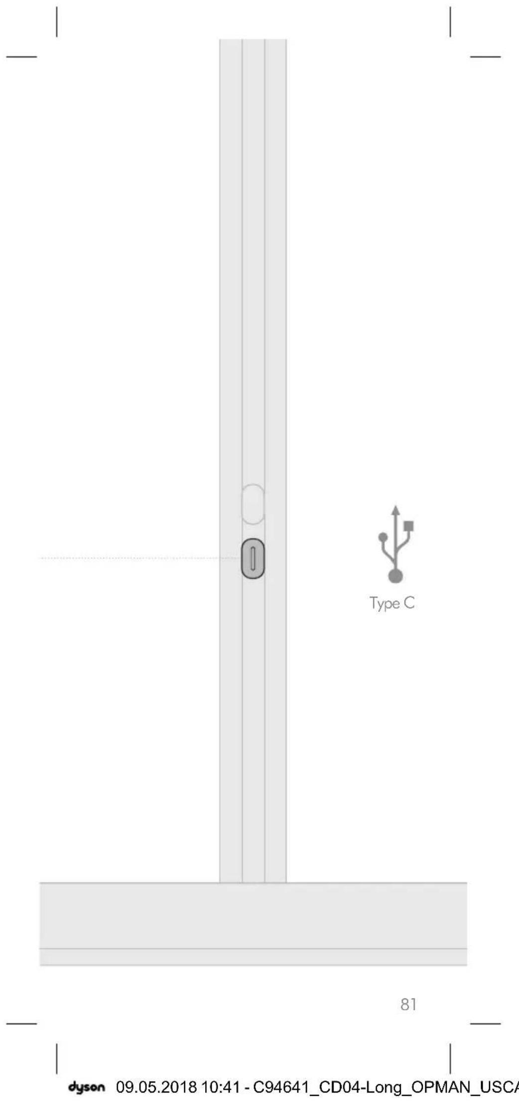 DYSON Lightcycle - USB-C charging point - 1