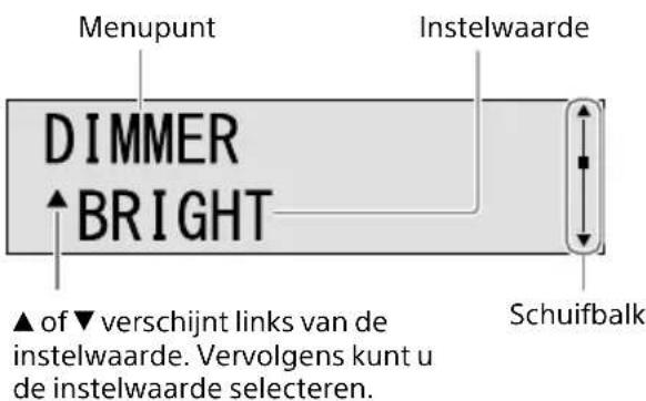 SONY TAZH1ES - Druk op ↑/↓ om het menupunt te selecteren en druk verwolgens op ENTER. - 1