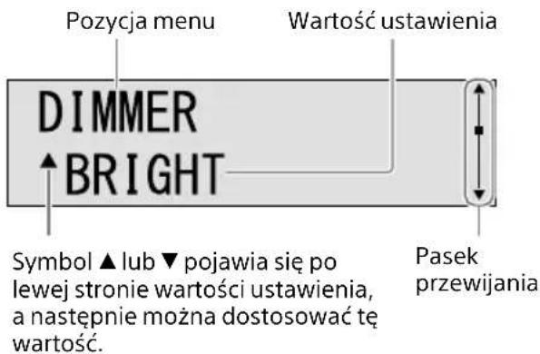 SONY TAZH1ES - Nacijsnij przycisk ↑/↓, aby wybrać pozycje menu, a nastepnie nacijsnij przycisk ENTER. - 1