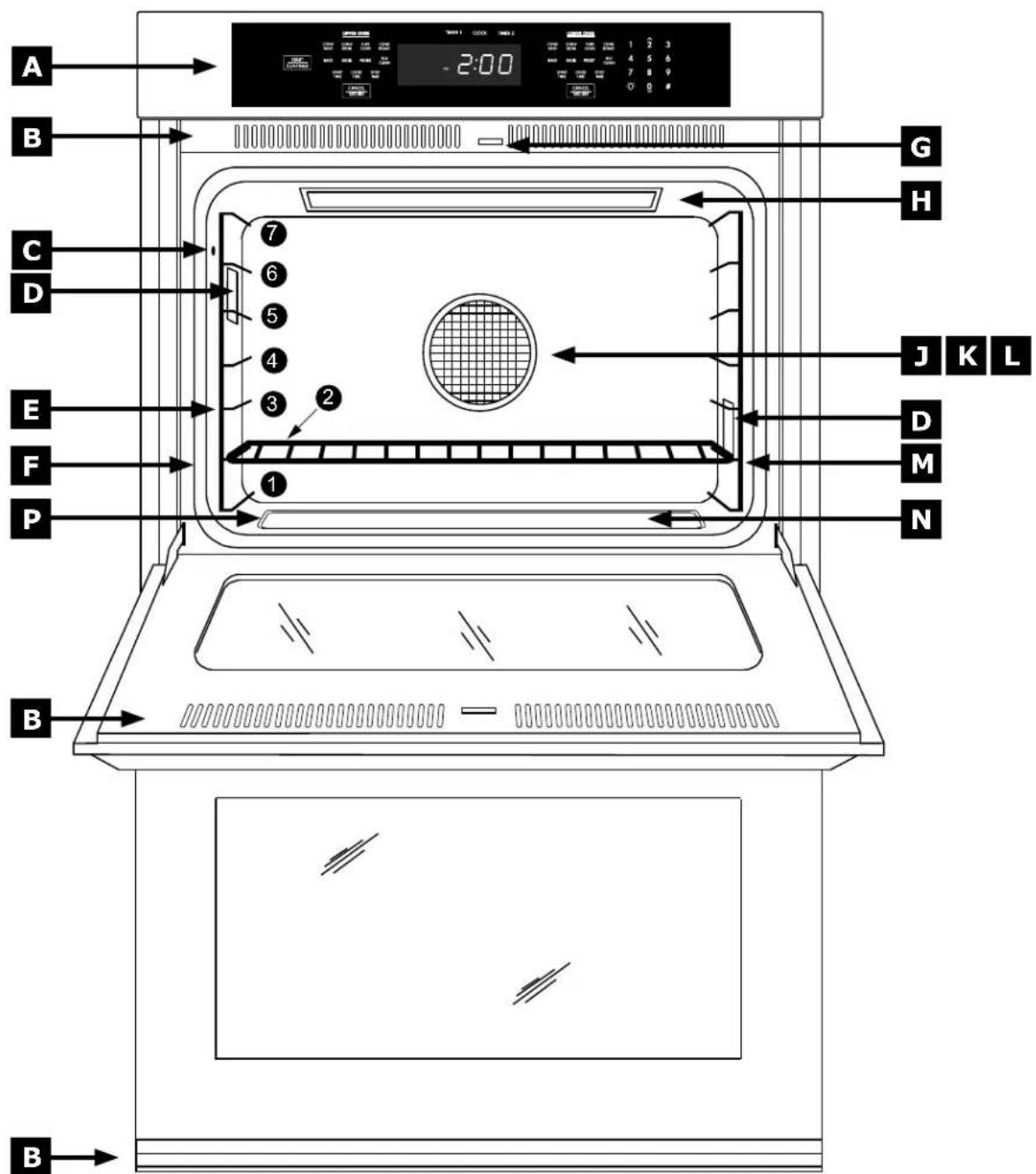 Dacor Heritage HWO127PS - Les pièces du four - 2