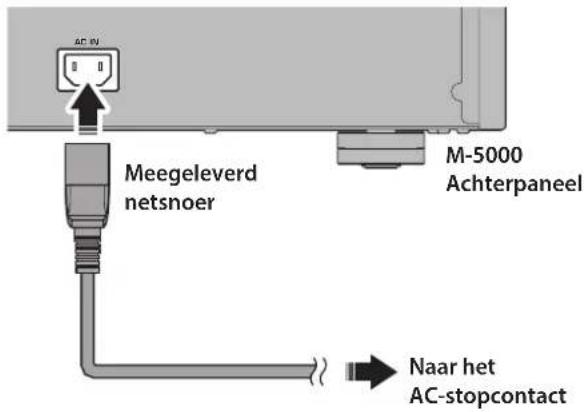 YAMAHA M5000 - Het netsnoer aansluiten - 1