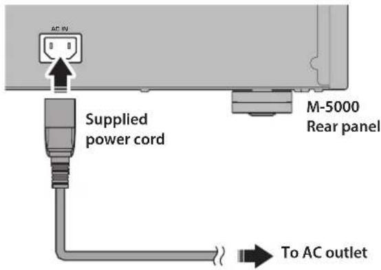 YAMAHA M5000 - Connecting the power cord - 1