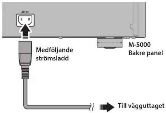 YAMAHA M5000 - Ansluta strömsladden - 1