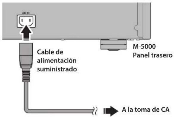 YAMAHA M5000 - Conexión del cable de alimentación - 1