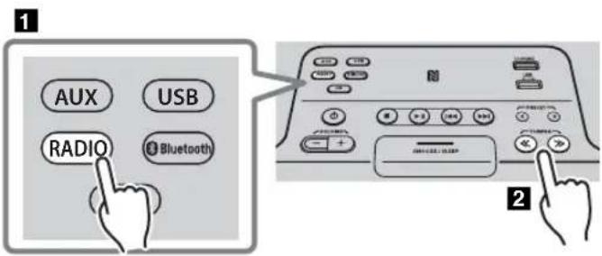 YAMAHA TSXB72 - Selecting an FM/AM station - 1