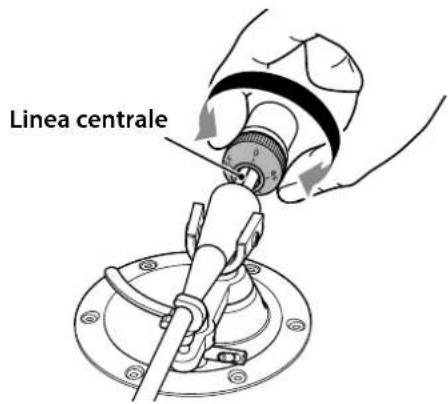 YAMAHA GT5000 - Girare il selettore VTF in modo che l'indicazione "0" sia allineata con la linea centrale dell'estremità posteriore del braccio. - 1