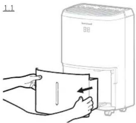 HONEYWELL TP70 - Vidange de l'eau recueillie dans le réservoir d'eau - 1