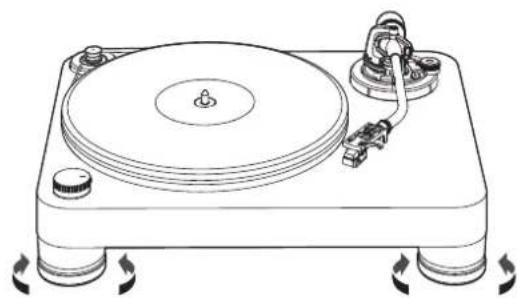 AUDIO TECHNICA ATLP7 - Nivelación del giradiscos - 1
