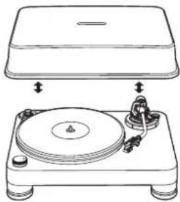 AUDIO TECHNICA ATLP7 - Installing/removing the dust cover - 2