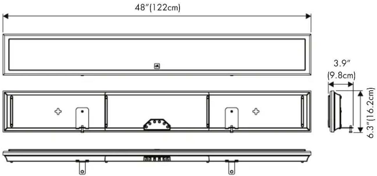 Martin Logan Motion SLM X3 - DIMENSIONAL DRAWINGS MARTINLOGAN MOTION SLM X3: WITH HORIZONTAL STAND - 1