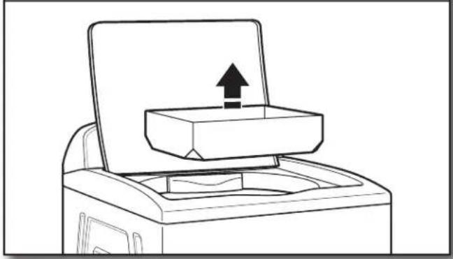 MAYTAG MVW6230HW - Retrait du carton plat du tambour - 1