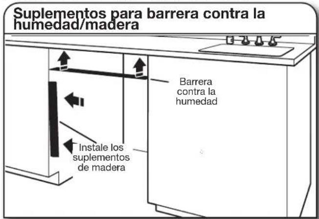 MAYTAG MDB8959SKB - INSTALACION OPCIONAL DE LA BARRERA CONTRA LA HUMEDAD - RECOMENDADO PARA LOS MOSTRADORES DE MADERA - 1