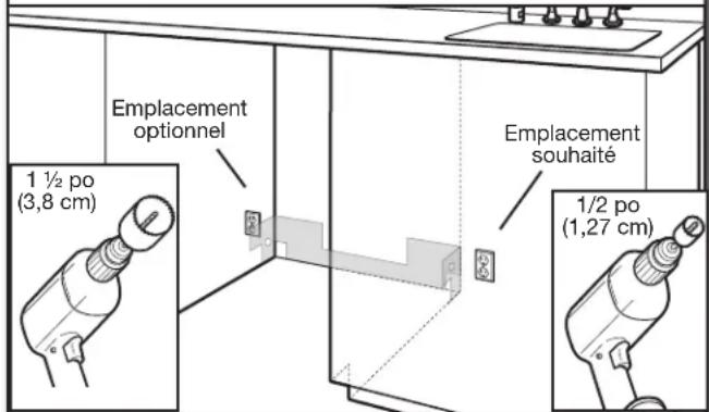 MAYTAG MDB8959SKB - Emplacement des trouss a percer - nouvelle construction - 1