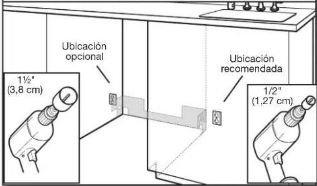 MAYTAG MDB8959SKB - Perfore orificios en el lugar de lanea instalacion - 1