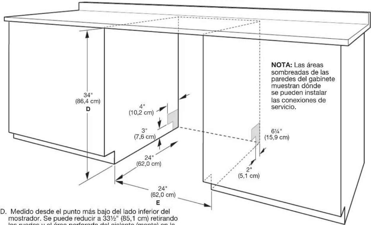MAYTAG MDB8959SKK - DIMENSIONES DEL PRODUCTO Y DE LA ABERTURA DEL GABINETE: - 3