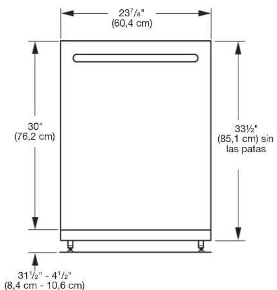 MAYTAG MDB8959SKK - DIMENSIONES DEL PRODUCTO Y DE LA ABERTURA DEL GABINETE: - 1
