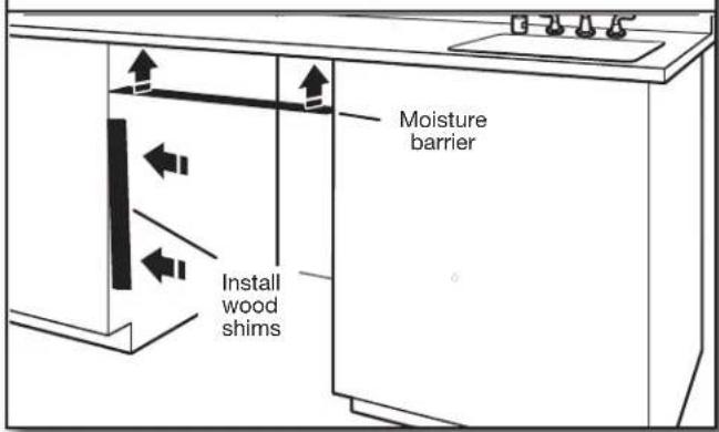 MAYTAG MDB8959SKK - INSTALL OPTIONAL MOISTURE BARRIER - RECOMMENDED FOR WOOD COUNTERTOPS - 1