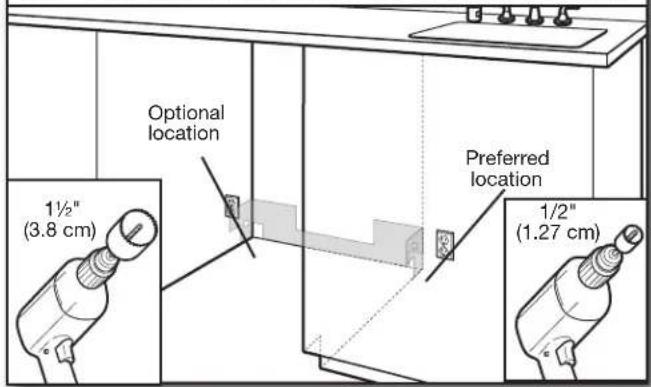 MAYTAG MDB8959SKK - PREPARE CABINET OPENING—NEW UTILITIES - 1