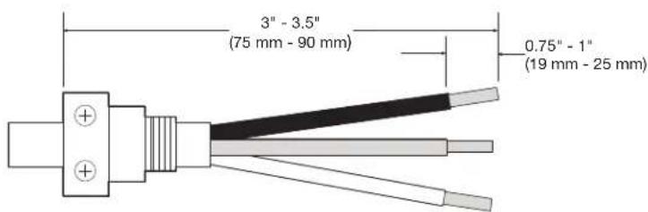 MAYTAG MDB8959SKK - Suggested wire length relative to strain relief - 1