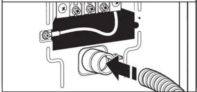 MAYTAG MED7230HW - Fixer le câble à raccordement direct au serre-câble - 1