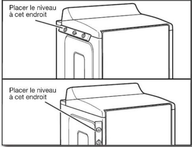 MAYTAG MED7230HW - RÉGLAGE DE L'APLOMB DE LA SÉCHEUSE - 1