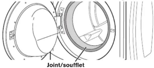 MAYTAG MLE22PDAYW - Nettoyage du joint/soufflet de la porte - 1