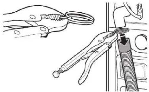 MAYTAG MLE22PDAYW - Remove drain hose from the washer drum - 1