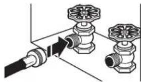 MAYTAG MLE22PDAYW - Connect Inlet Hoses to Water Facets - 1