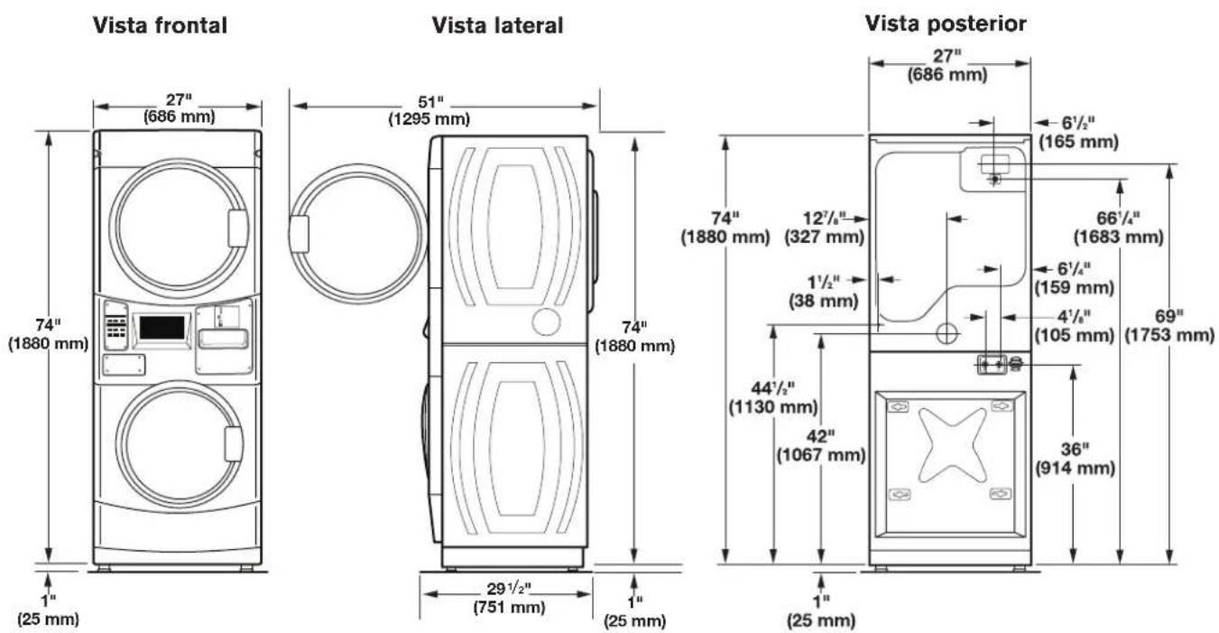 MAYTAG MLE22PDAYW - Dimensiones - 1