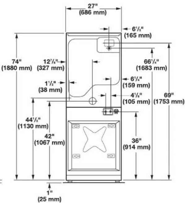 MAYTAG MLE22PDAYW - Dimensions - 2