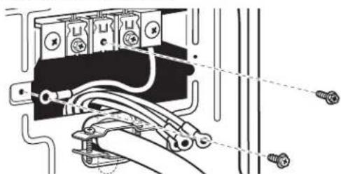MAYTAG MLE22PDAYW - Raccordement du conducteur de mise à la terre et du conducteur neutre - 1