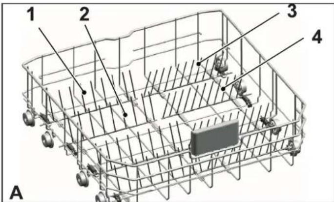VIKING VDWU524SS - DENTS repliables du PANIER inférieur - 2