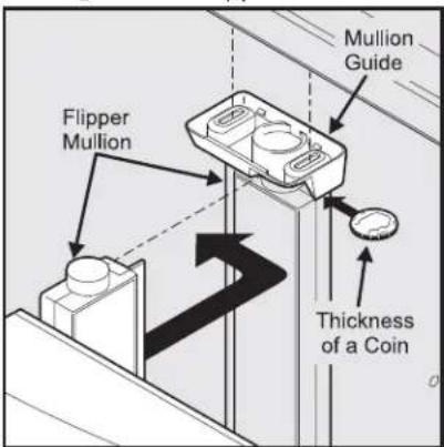 VIKING RVRF3361SS - To adjust the flipper mullion: - 2