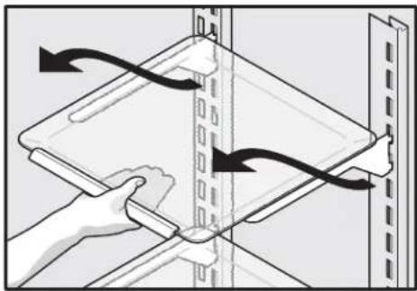 VIKING RVRF3361SS - To change the position of a shelf: - 1