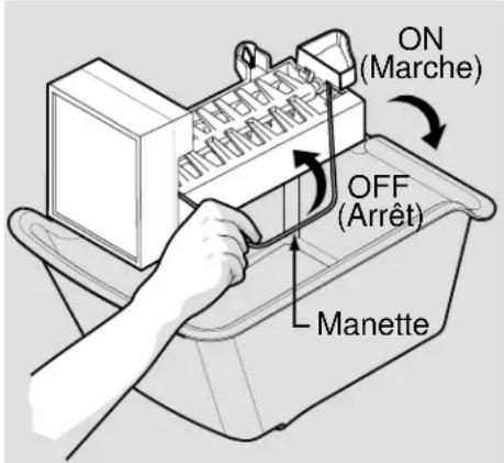 VIKING RVRF3361SS - Mise en marche et arrêt de la machine à glaçons - 1