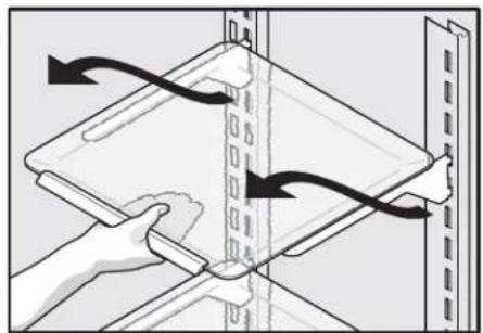 VIKING RVRF3361SS - To change the position of a shelf: - 1