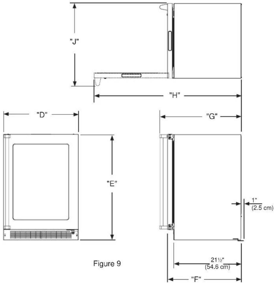 VIKING VWUI5240GLSS - PRODUCT DIMENSIONS - 1