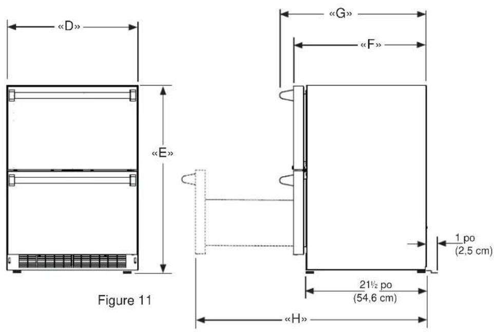 VIKING VDUI5240DSS - DIMENSIONS DU PRODUIT - 1