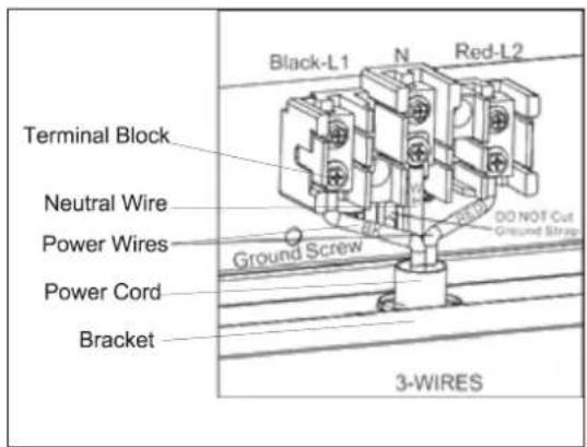 Avanti ERU200P3S - 3-Wire Power Cord Installation - 2
