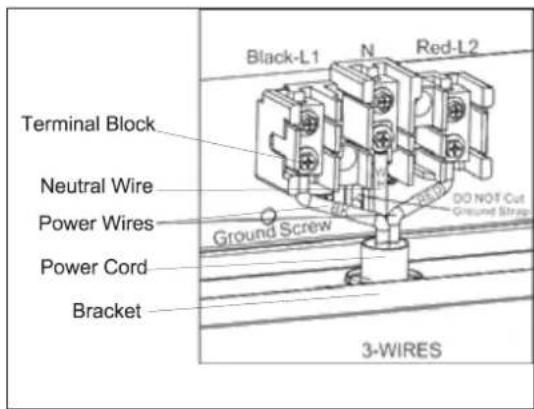 Avanti ERU240P3S - 3-Wire Power Cord Installation - 2