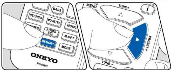 ONKYO TXSR393 - Prérogler une station de radio - 1