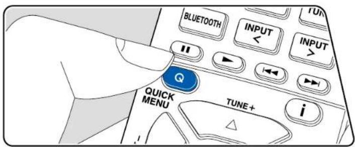 ONKYO TXSR393 - Commandes du menu - 1