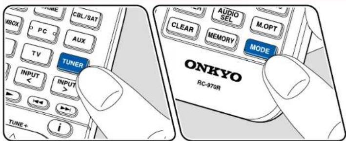 ONKYO TXSR393 - Syntonisation d'une station de radio - 1