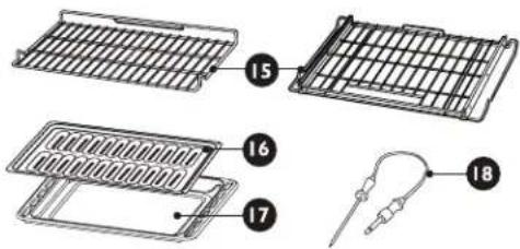 Technical diagram showing exploded views of a grid device with numbered parts labeled 15, 16, 17, and 18.