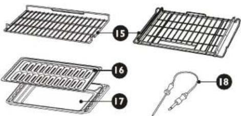 Technical diagram showing exploded view of a grid device with numbered components labeled 15, 16, 17, and 18.